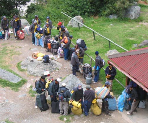 inca porters strike