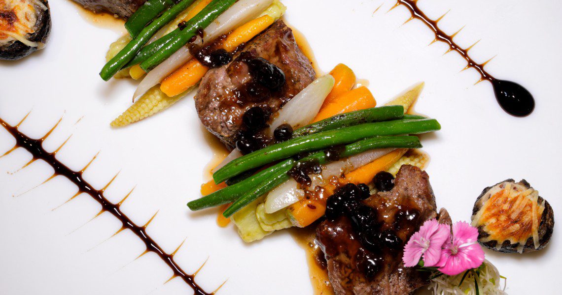 quimera entree Quimera Sirloin with elderberry sauce