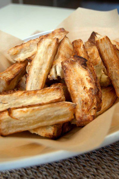 How to Make Baked Yuca Fries with Cilantro Chimichurri