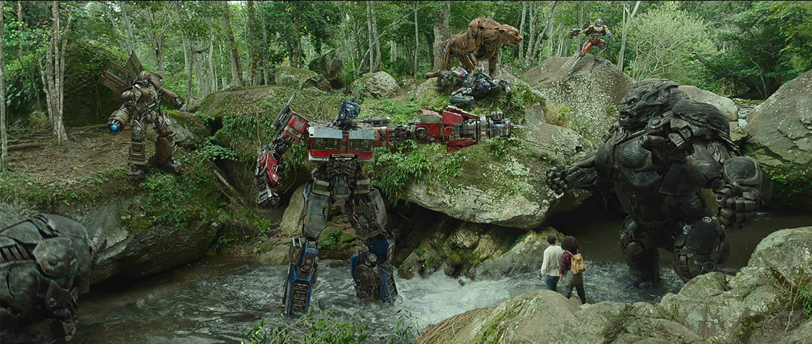 `Transformers Rise of the Beasts Dominique Fishback and Anthony Ramos in Transformers: Rise of the Beasts (2023), Photo by Courtesy of Paramount Pictures. - © 2023 Paramount Pictures. Hasbro, Transformers and all related characters are trademarks of Hasbro. ©2023 Hasbro