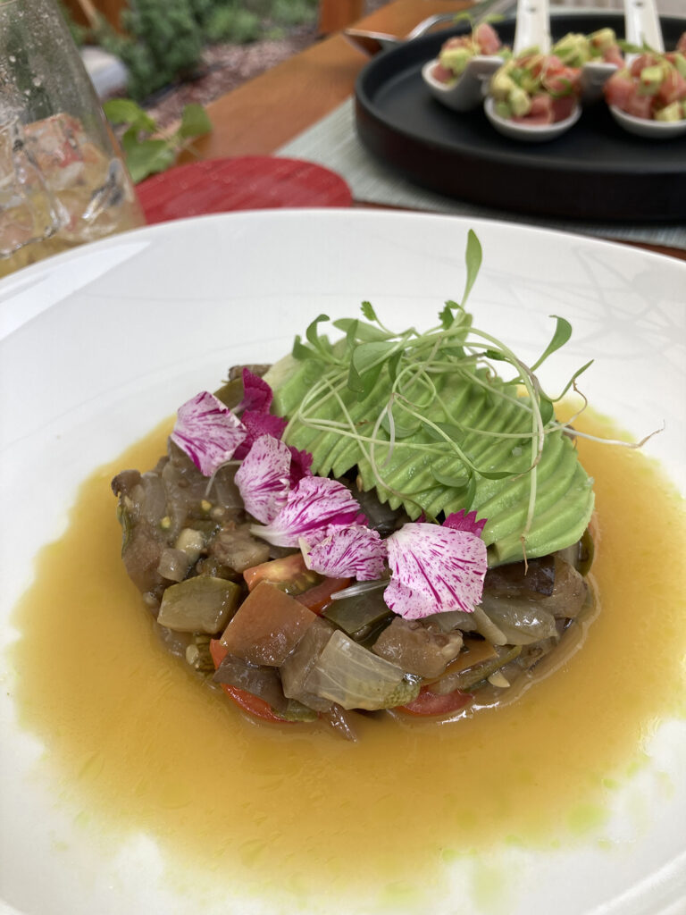 Limaná. Ratatouille with Leche de tigre | Photo by Daniel Quintero