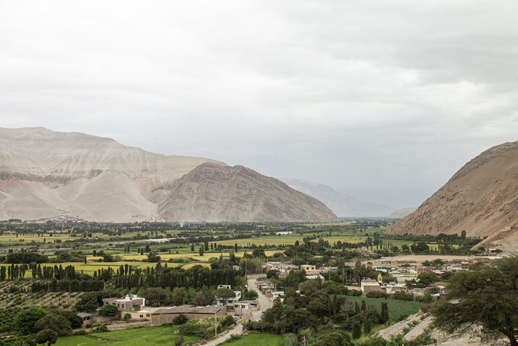 View of the Majes Valley in Arequipa 