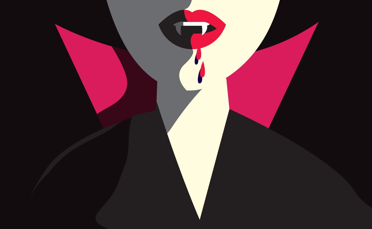 vampire girl cover Illustration of a vampire lady