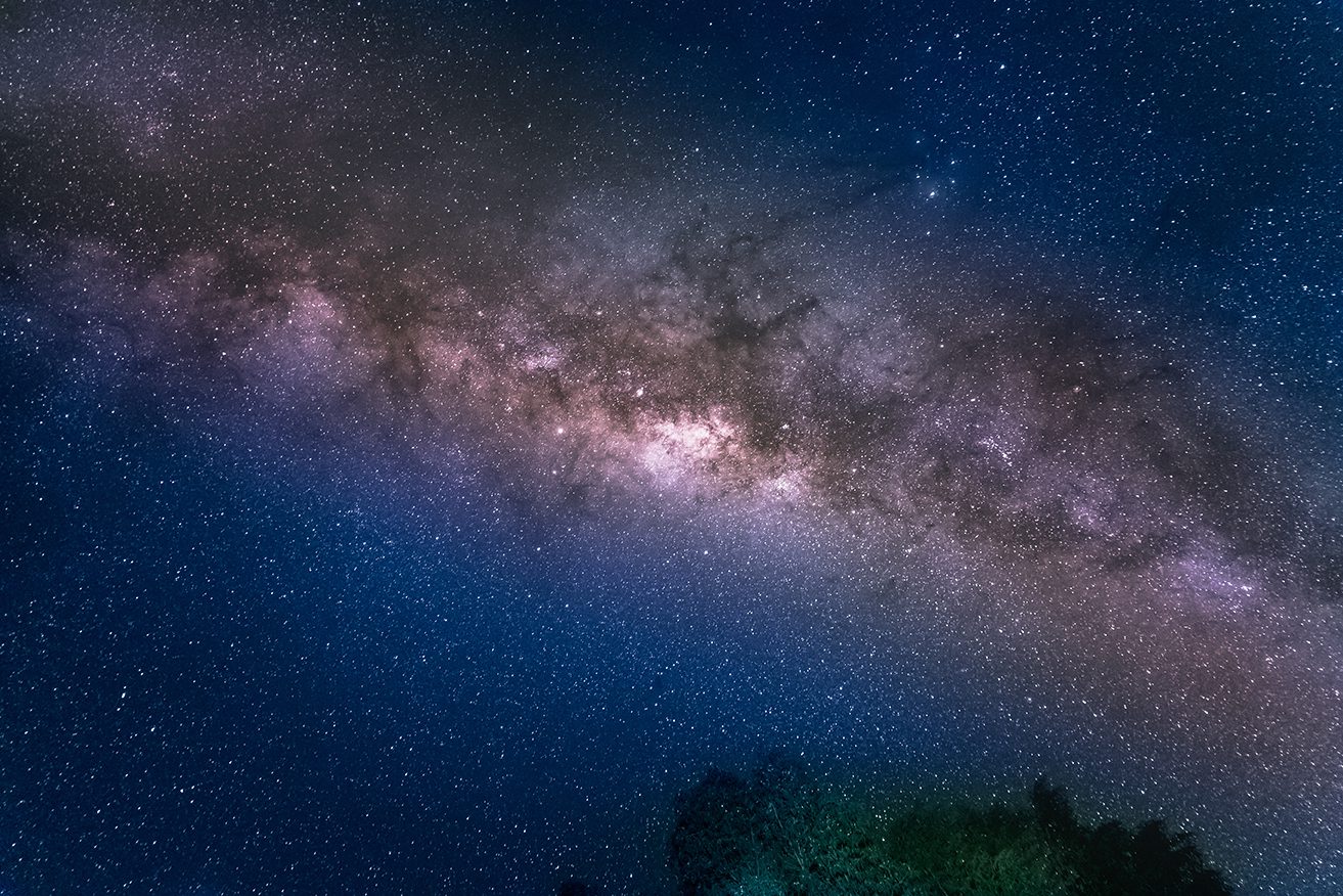 Milky Way and starry skies over the Andes mountains. Cusco, Peru